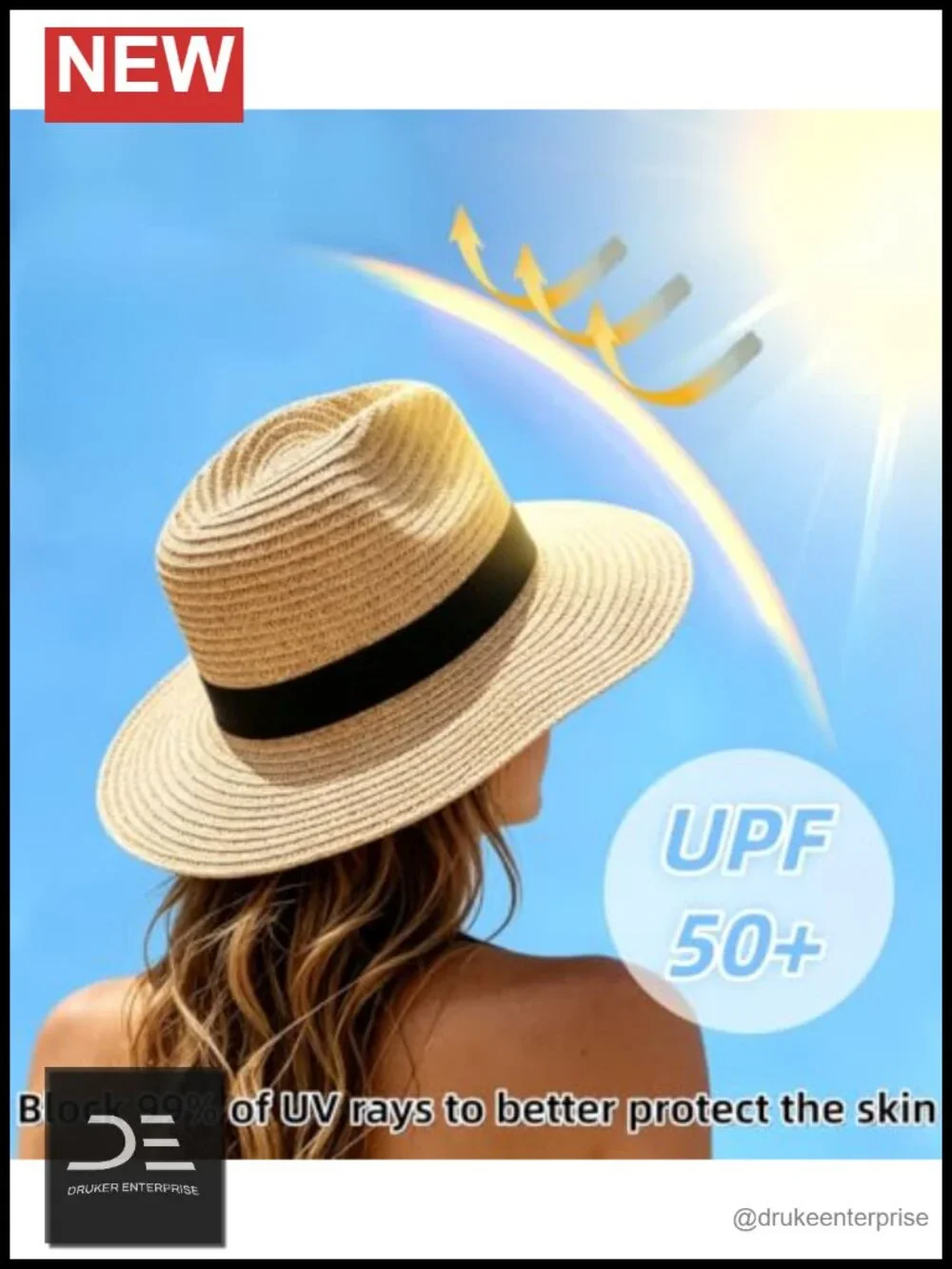 Foldable Soft Brim Sun Hat for Travel Beach Hiking